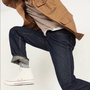 Old Navy 100% Cotton Dark Wash Loose Ample Jeans Size 36W 32L